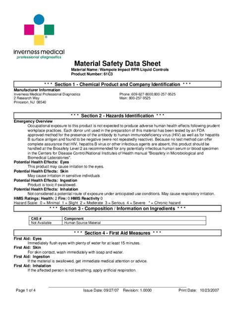 wampole laboratories crypto-la test package insert|MATERIAL SAFETY DATA SHEET WAMPOLE .